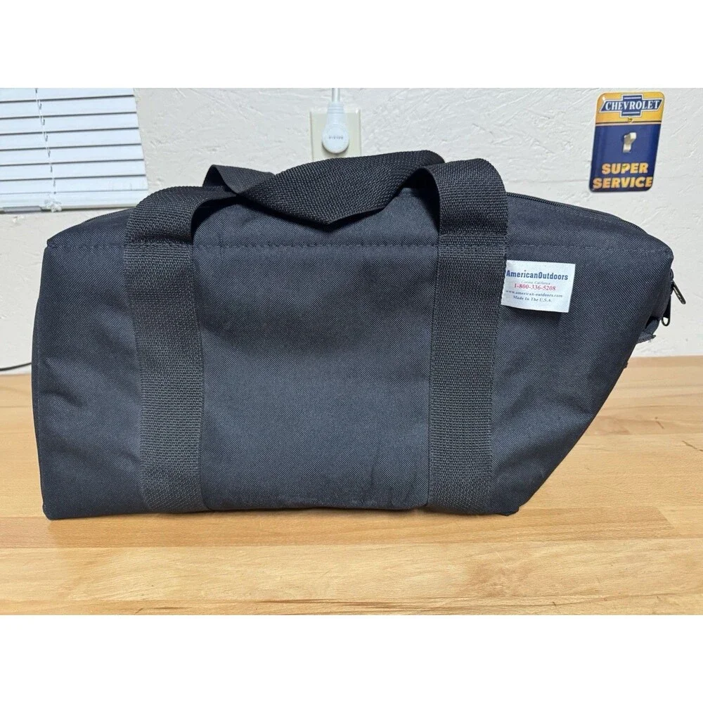 American Outdoor (AO) Black Motorcycle Saddle Bag Soft Cooler, 15 Can Capacity